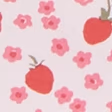 Strawberry Print With Picot Trim
